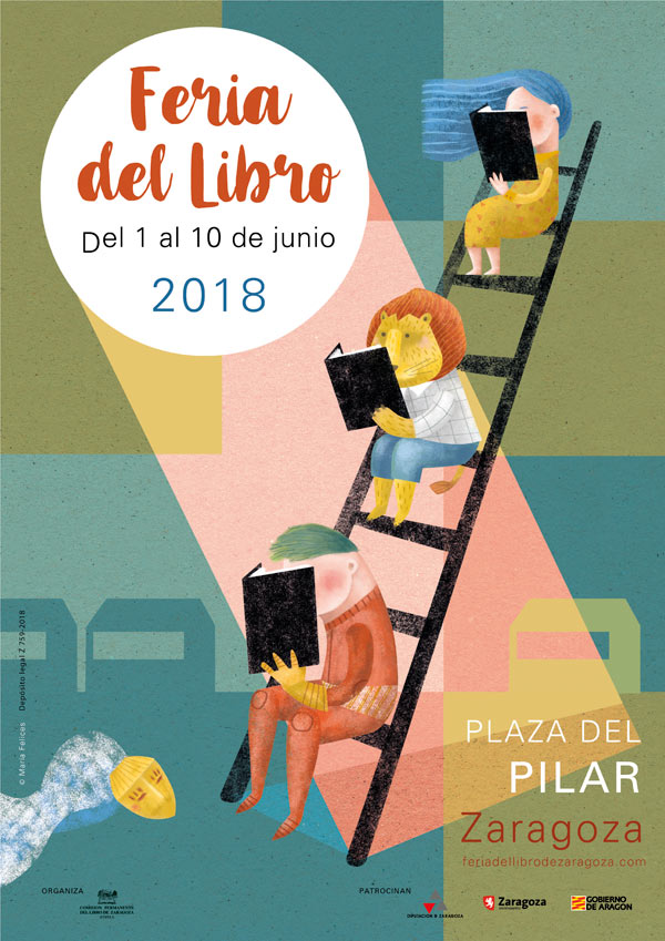 El cartel de la Feria del Libro de Zaragoza 2018 está diseñado por la ilustradora María Felices