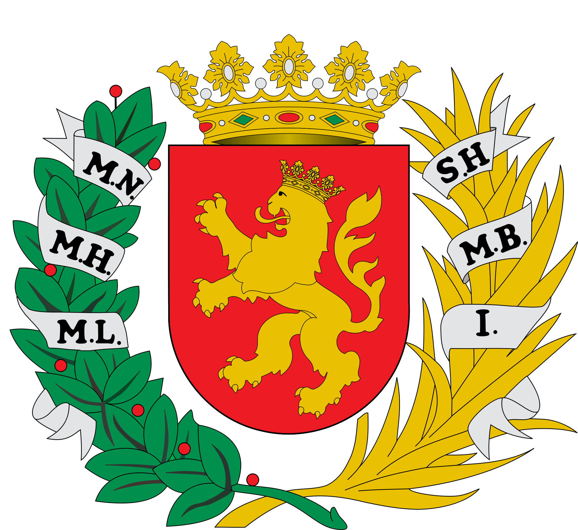 Los títulos de la ciudad de Zaragoza están inscritos en el escudo