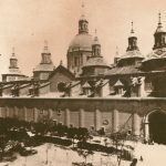 Construcción de la primera de las torres de la Basílica del Pilar de Zaragoza