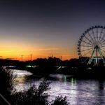 zaragoza noria atardecer