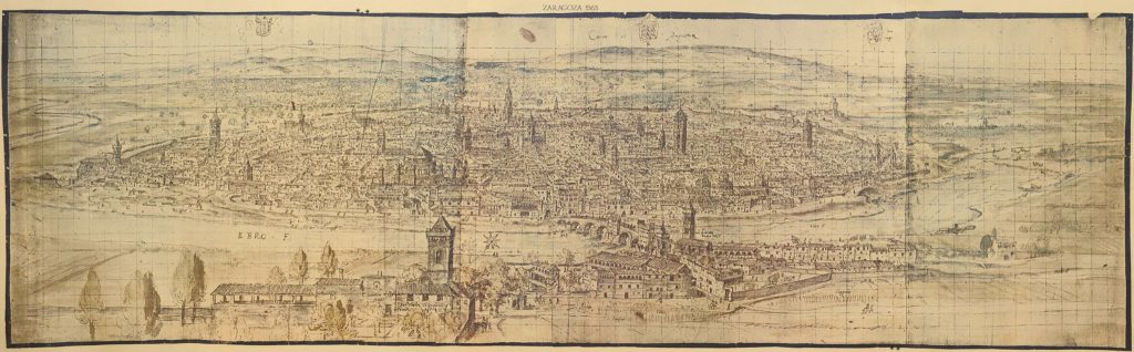 Vista de Zaragoza en el año 1563