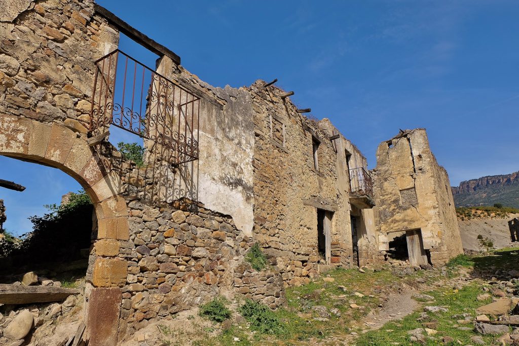 Restos de Escó, en la comarca de la Jacetania