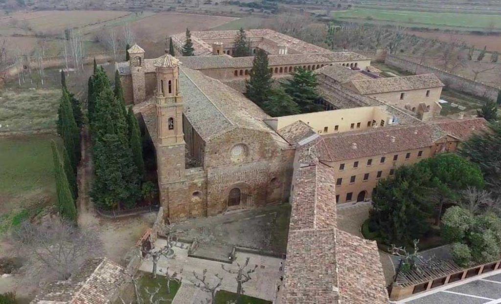 Vista aérea del Monasterio de Veruela, cerca de Vera del Moncayo